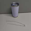 20 oz Stainless Steel Vacuum Insulated Tumbler with double-wall, lid, straw, and straw brush suitable mug for travel, coffee, juice, or water. (White)