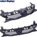 Replacement Parts Front Grille Grill Assembly Black Shell And Insert Compatible With Honda Civic 2009 2010 2011 Sedan