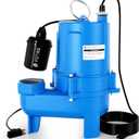 FOTING 1.5HP 9000GPH Submersible Sewage/Effluent Pump, Heavy Duty Cast Iron Septic Pump Automatic/Manual, Sump Pumps for Basement, Septic Tank, Sewage Well, Sewage System, 2'' NPT Discharge