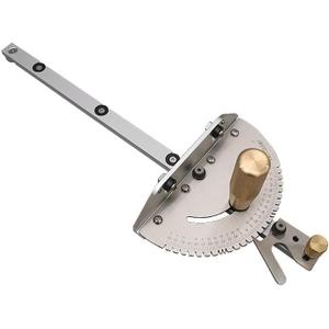 LLBB Brass Handle 450mm 27 Angle Miter Gauge With Box Jiont Jig Track Stop Table Saw Router Miter Gauge Saw Assembly Ruler For Woodworking Tools (#7)