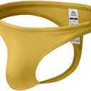 Mens Thong Underwear Sexy G String Stretchy All Day Comfort Male Lingerie Solid Bikini T Back Pants, Medium