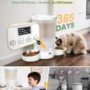 Gimars 5L Automatic Cat Feeder for 2 Cats, Programmable 1-6 Meals Cat Food Dispenser with Stainless Steel Bowl, Easy Setup, Dual Power Supply,10s Meal Call Timed Pet Feeder for Cats and Small Dogs