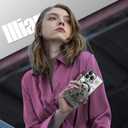 Magnetic Case Made for iPhone 16 Pro Max 6.9 Inch (Compatible with MagSafe) Glitter Phone Case with Black Butterfly Design Soft TPU Reinforced Corners Shockproof Bling Phone Cover for Women