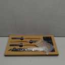 Steak Knives Set of 4, 4.8 Inch Fine-Edge Super Sharp Table Knives with Rest, Premium Germany Stainless Steel Ergonomic Handle, Elegant Black Ideal for Gift