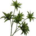 Artificial Dracaena Plant, Faux Branches Plastic Leaves 18.5 Inch Greenery Stems Bushes Fake Simulation 3D Leaf Shrubs Twigs for Home Garden Decor Vase Office Wedding Party DIY Decoration Green 2 Pack (Dracaena - Green 2 Pcs)