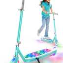 Gyroor KS2 Kids Electric Scooter with LED Lights  Safe 5 MPH Speed, Foot Sensor Start, Adjustable Handlebar, Fast Charging, for Ages 612 (Cyan)