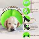 Inflatable Dog Cone Collar, Cone for Dogs to Stop Licking, Donut Collar After Surgery, Soft Dog Cone Alternative, Cones Collar for Small Medium Large Dogs (Green, M (Neck 9"-13")) (M)