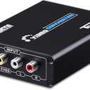 Tendak 3RCA AV CVBS Composite & S-Video R/L Audio to HDMI Converter Adapter Support 720P/1080P with 3RCA S-Video Cable for NES SNES N64 PS2 PS3 HDTV