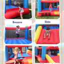 ACTION AIR [Updated Version] Bounce House, Inflatable Bouncer with Air Blower, Jumping Castle with Slide, Family Backyard Bouncy Castle, Durable Sewn with Extra Thick Material, Idea for Kids (C-9745)