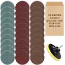 Therwen 30 Packs 4-1/2" Surface Conditioning Discs for Sanding with Tray Grit Sanding Discs Die Grinder Accessories for Metal Grinding Finishing Polishing Deburring Cleaning