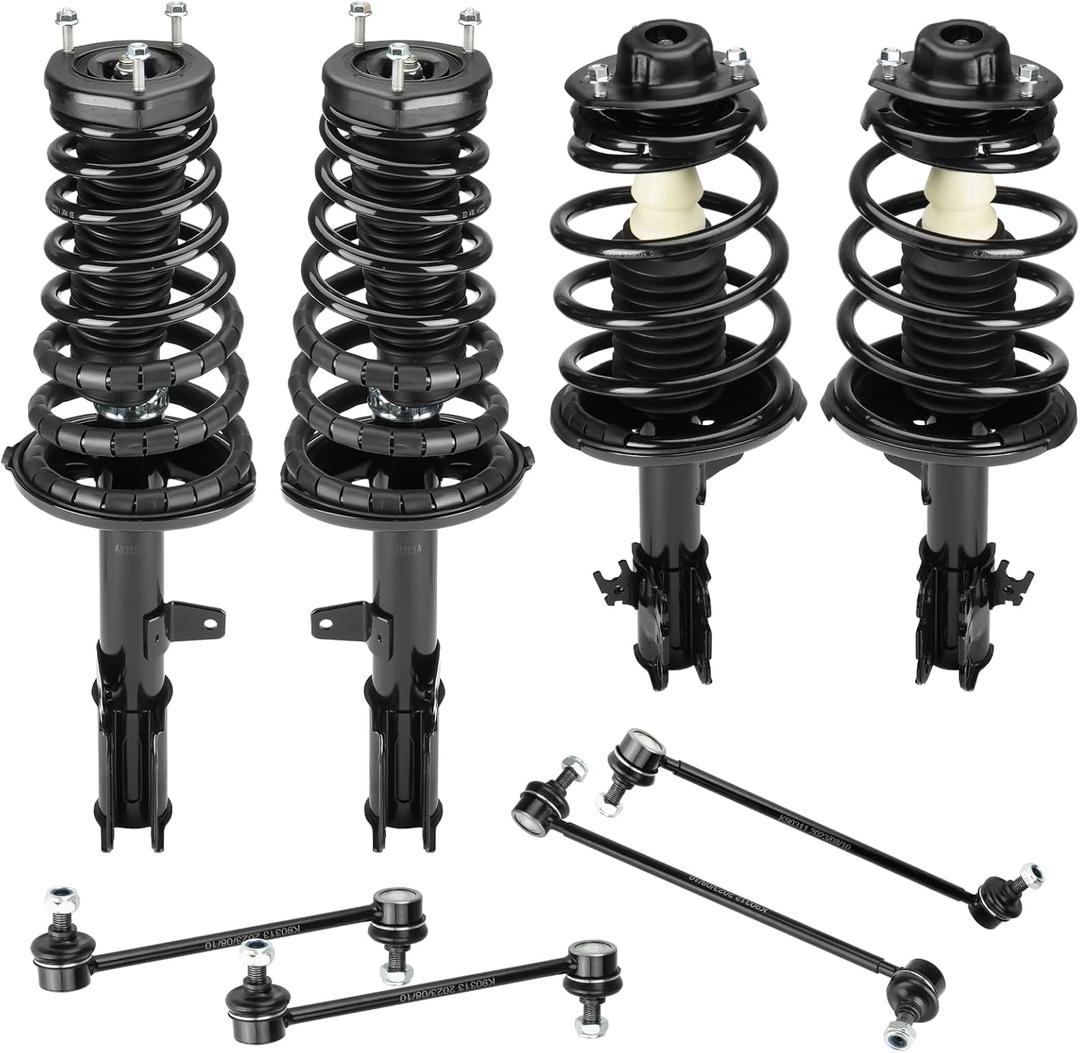 Front and Rear Struts Assembly & Sway Bar Links for 97-03 Toyota Avalon, 97-01 Camry 3L Lexus ES300 Solara, Shock Absorber w/Coil Spring Replace 271679 271678 271681 271680 8PCS