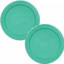 For Green Round Plastic Food Storage Replacement Lid (2-Pack)