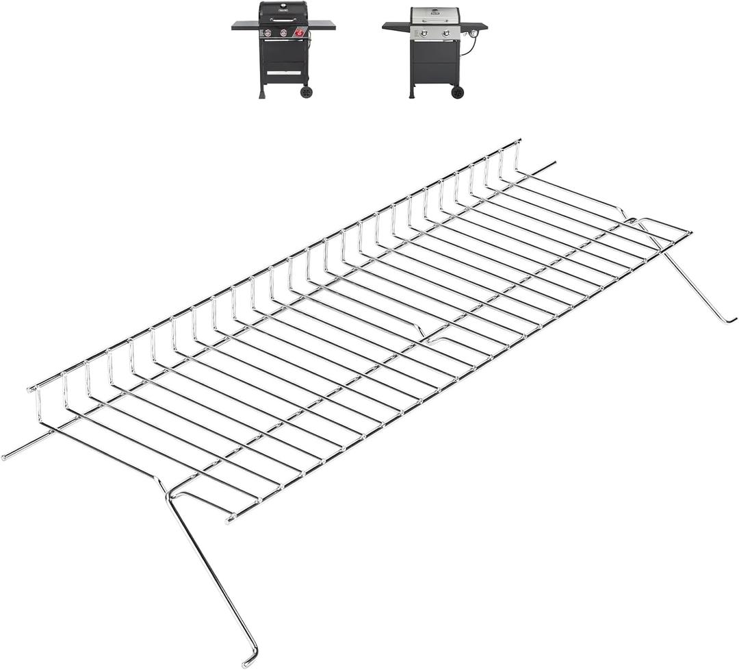 Utheer Warming Rack for Dyna-Glo Gas Grill, Stainless Steel Upper Grate | 23.2 x 7.2 inch upper grate provides additional cooking area, compatible with DGH353CRP and DGF350CSP grills