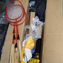 Amazon Basics Portable Outdoor Volleyball and Badminton Combo Set with Sturdy Poles and Storage Bag