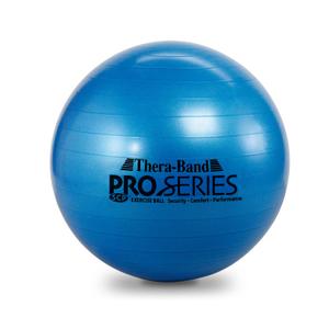 THERABAND Exercise Ball, Professional Series Stability Ball with 75 cm Diameter for Athletes 6'2" to 6'8" Tall, Slow Deflate Fitness Ball for Improved Posture, Balance, Yoga, Pilates, Core, Blue (Blue - 75cm)