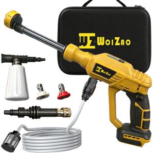 Cordless Pressure Washer Compatible with DeWalt 20V Battery, 800 PSI Portable Handheld Power Washer with 6-in-1 Nozzle Foam Cannon for Car Floor Fence Wall Patio Cleaning (Battery Not Included)