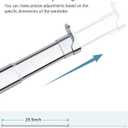 Heavy Duty Oval Closet Rod for Hanging Clothes, 29.5-51 Inch Adjustable Closet Rods, Premium Chrome