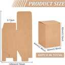 BENECREAT 60PCS Gift Boxes Brown Paper Boxes Party Favor Boxes 2.5 x 2.5 x 3 Inches with Lids for Gift Wrapping, Wedding Party Favors