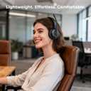 Wireless Headset with Mic for Work, Bluetooth 6.0 Headset with Microphone for PC, 65H AI Noise Cancelling, 60ft Range, USB Dongle & Charging Base, On-Ear Headphones for Zoom Teams Call Center