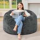 Hobestluk Large Bean Bag Chairs 3FT Big Adults BeanBag Chairs Plush Cover