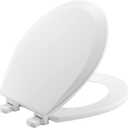 Bemis 500EC Durable Wood Toilet Seat with Easy Clean Hinges, Made in USA, Round, White
