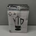 Elite Gourmet EC812 Electric 12-Cup Coffee Percolator with Keep Warm, Clear Brew Progress Knob Cool-Touch Handle Cord-less Serve, Stainless Steel