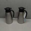 2 PCS 68 OZ Thermal Coffee Carafe, Insulated Stainless Steel Coffee Carafe Double Walled Vacuum Thermal Pot Flask with Brushes Thermos for Keeping Hot Coffee Tea Home and Office (Silver)