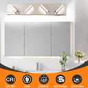Bathroom Lights Fixtures Over Mirror, 360Rotate Modern LED Vanity Lights for Bathroom, 32W Dimmable & High CRI Acrylic Wall Lighting, No Assembly Required (Brushed Nickel, 4-Light, 24 Inch)