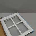 1 Pack Shed Window 12"X18" White Flush Mount Household Windows with Tempered Glass and Fiberglass Screen for Shed Chicken Coop Playhouse and Garage
