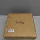 DELLING Set of 2 Ceramic Tart Pans, 9.5 inch Quiche Pan, Fluted Edge Quiche Baking Dish/Pie Pan, Perfect for Baking Tart Pies and Chicken Pot Pie, Cheesecake, Creme Brulee, Round, White