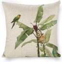 Pillow Covers 18 x 18 Bird Outdoor Pillowcases Square Linen Cushion Covers for Sofa Couch Bed Chair Home Decoration