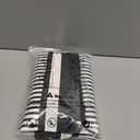 Farmhouse Decorative Throw Pillow Cover for Sofa Couch Accent Faux Leather Square Cushion Cover Tribal Stripe Boho Pillow Case 18 x 18 Inch,Black