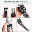 3 Inch Hair Clipper Combs Guides, Hair Clipper Guards 1 & 1/4" 1 & 1/2" 2", Mega NO.16 NO.12 NO.10 fits for most Wahl Clippers (Deep Gray, 8pcs Mega Set)