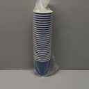 Lamosi 12 oz Insulated Coffee Cups Disposable - 50 Count Blue Paper Coffee Cups No Lids 12oz, Corrugated Ripple Wall Design for Hot Cold Drinks (Navy)