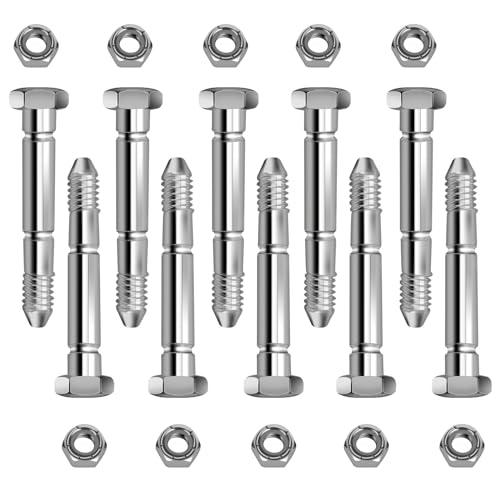 10 Pack Snowblower Shear Bolts 51001500 | 2-1/8" X 5/16" Shear Pin Bolt Kit Compatible with Arie-ns 2 Stage Snow Thrower Auger Replacement for 510015, 51001500, AM122156, AM1369890, 3285-11 (10)