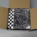 50 Pcs Checkered Paper Food Trays with 50 Deli Liner Disposable Racing Party Food Boat Black and White Plaid Serving Tray for Racing Theme Birthday Baby Shower Party Popcorn Nacho Snack Hot Dog