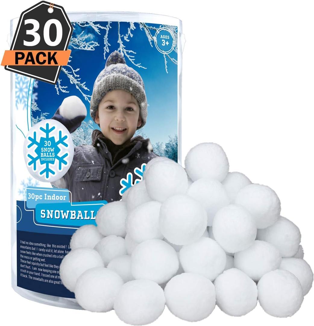 30 Pack Indoor Snowballs for Kids Snow Fight 30 Pack Indoor Snowballs for Kids Snow Fight
