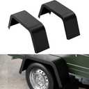 2 Pack Trailer Fenders Single Axle Fit 14 in-16 in Boat Trailer Fenders Wheels,Heavy Duty 14 Gauge Steel Car Hauler Trailer,Cargo Trailer,Utility Trailer,Landscape Trailer (Black)