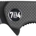 704 Gear Blitz EDC Folding Pocket Knife | Compact 2.98" Blade, D2 Steel, G10 Handle, Reversible Pocket Clip | Black