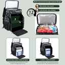 Fishing Backpack with Cooler & 4 Rod Holder, Large 45L Tackle Bag Store Fishing Gear Boxes Gifts for Men Woman-Camo Back Pack