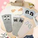Cute Animal Socks for Women Cat Dog Novelty Crew Sock for Cute Animals Lovers (M)