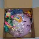 Cat Toys, Interactive Cat Toy for Indoor Cats, Automatic Interactive Kitten Toy, Fluttering Feather, Track Balls, Rotating Track Feather Enrichment Kitty Toys for Multi-cat Family (Purple)