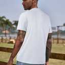 Derminpro Men's Casual Short Sleeve Slim Fit Cotton Retro Henley Shirts (White, M)