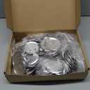100 Sets 75mm/3" Button Maker Supplies, Complete DIY Supplies for Custom Buttons & Badges, Metal Covers, Metal Backs& Clear Film for Button Maker Machine, Pin Maker, Badge Button Press