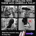 Mini Travel Umbrella for Rain - 43" Large Coverage Small Compact Umbrella, Reinforced Strong Frame, Lightweight Portable Parasol with UPF 100+ UV Protection, Gifts for Adults, Seniors & Students