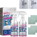 Bathroom Descaler Spray, 2 PCS Stubborn Stains Cleaner, Bathroom Foam Cleaner Spray, Bubble Cleaner Foam Spray, All Purpose Rinse Cleaning Foam for Bathroom