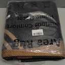 LIVEBOX Modern Easy Jute 3x5 Black Area Rug, Geometric Circles Washable Rugs for Entryway Living Room Bedroom, Non-Slip Low Pile Indoor Outdoor Rug for Dining Room Office Contemporary Carpet Mat