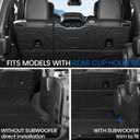 Cargo Mat Backrest Mats for Jeep Wrangler JL 2018-2025 2026 Unlimited 4-Door (Not fit JK/4XE/2-Door), All Weather TPE Cargo Liner Trunk Mat Accessories (Cargo Mat with Backrest Mat)
