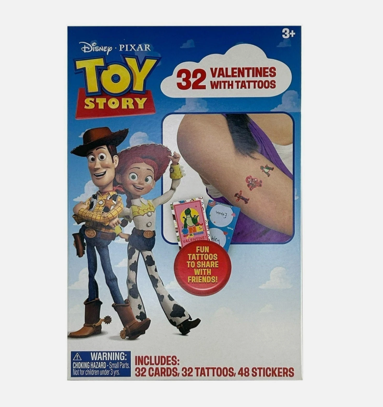 Disney · Pixar Toy Story Valentine Cards with Tattoos, 32 ct