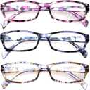Kerecsen Reading Glasses 5 Pairs Fashion Ladies Readers Spring Hinge with Pattern Print Eyeglasses for Women (Mix Color -2, 1.75)
